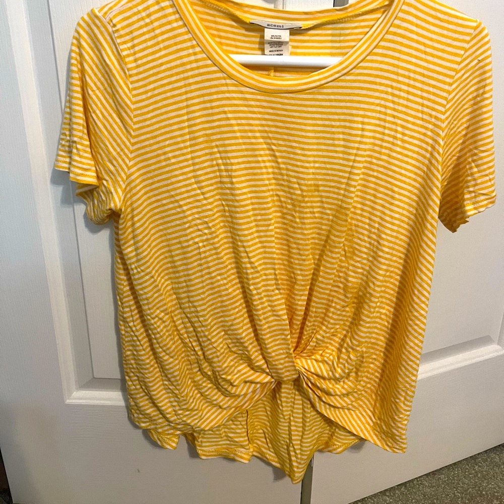 Acemi Yellow Striped Tee